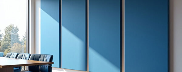 Panneaux acoustiques dans une salle de réunion